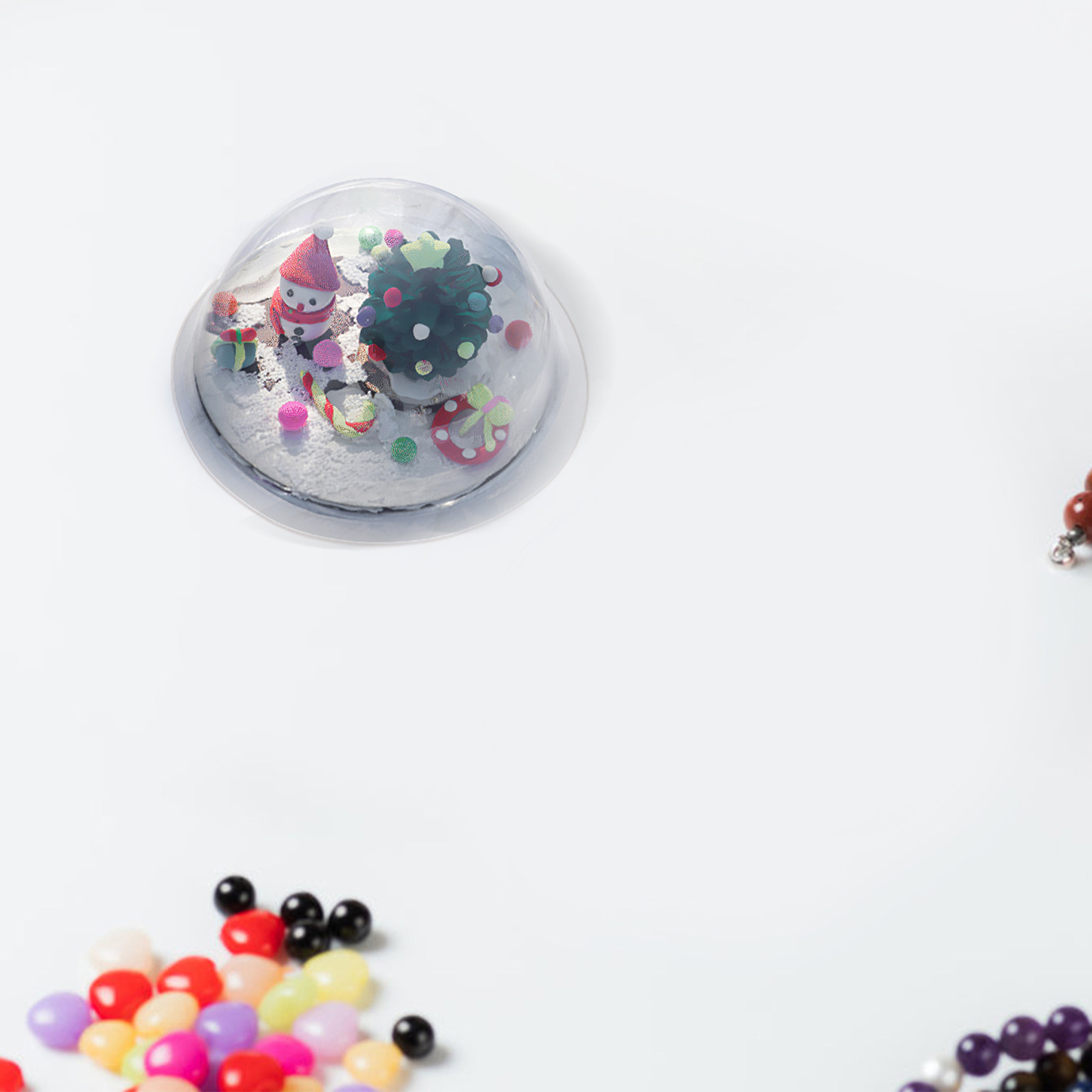 Plastic Dome Clear - 30 Stück Kunststoff-Halbkugel-Ornament-Kuppeln - Transparente PVC-Bastelkuppeln